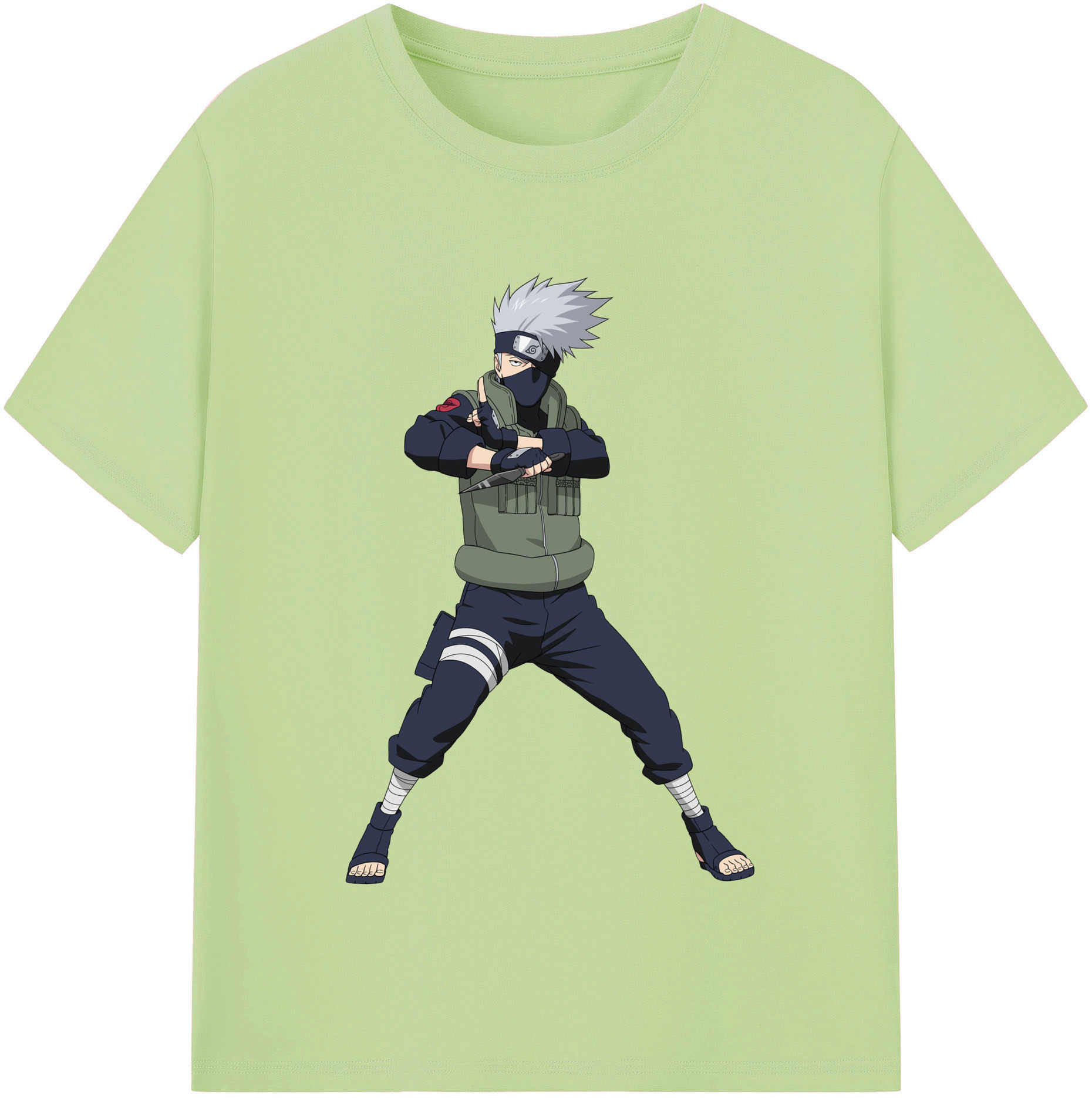NARUTO -ナルト- はたけ カカシ Hatake Kakashi 綿100％半袖Tシャツ（フロントプリント）